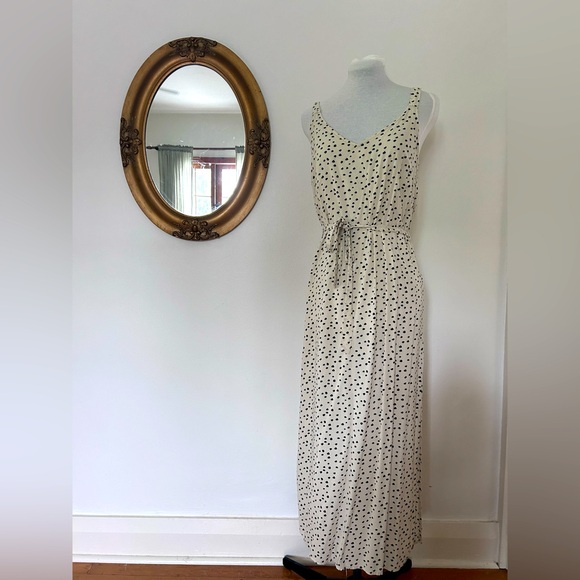 Printed Ankle Length Tie Up Dress with Slit Leg - Picture 1 of 5